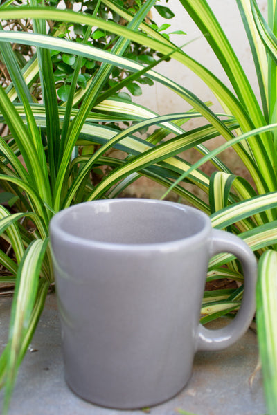 CERAMIC STONEWARE COFFEE MUG IN CEMENT GREY