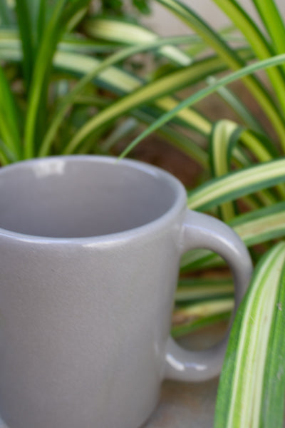 CERAMIC STONEWARE COFFEE MUG IN CEMENT GREY