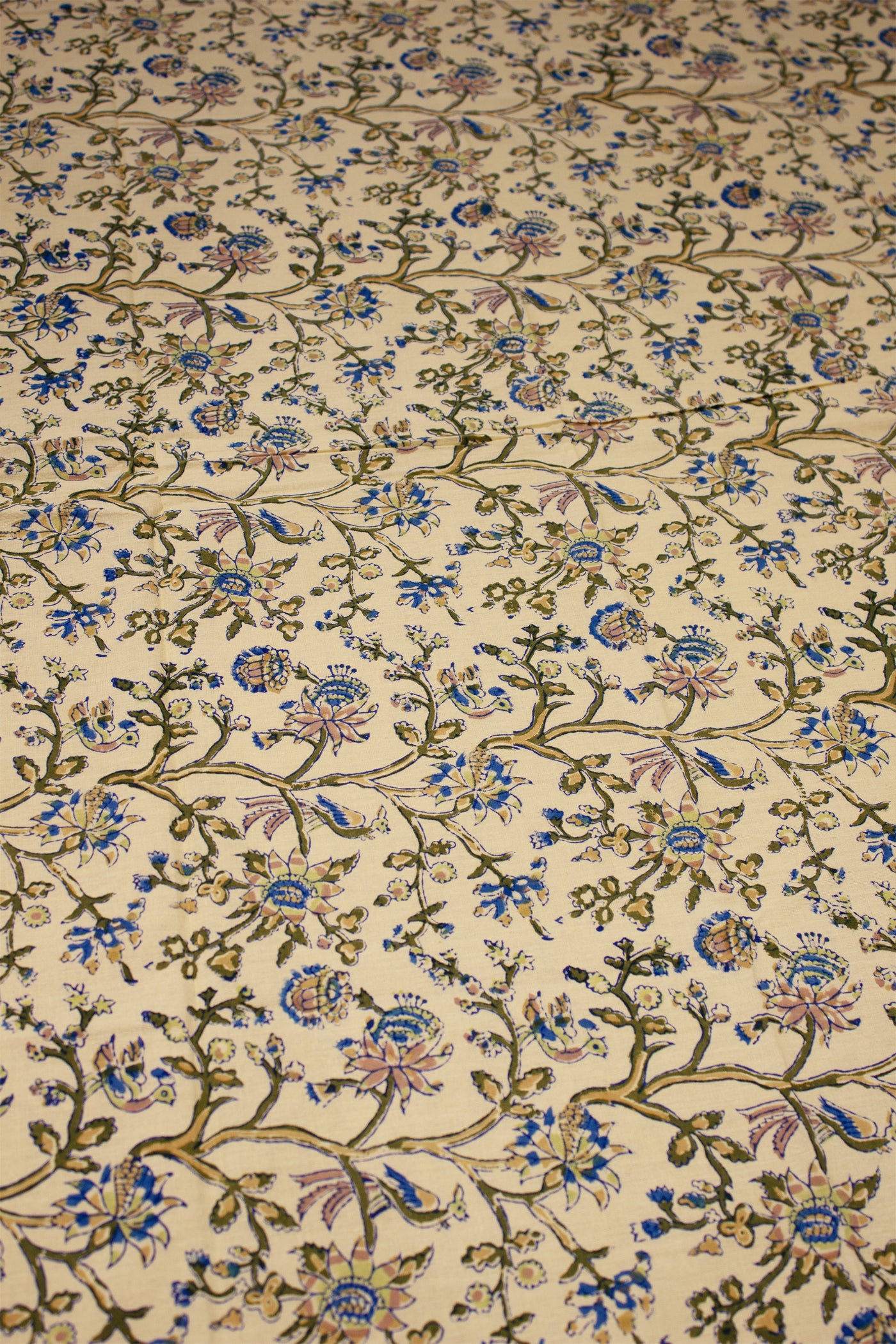 Square Table Cover Jaal Print In Cream