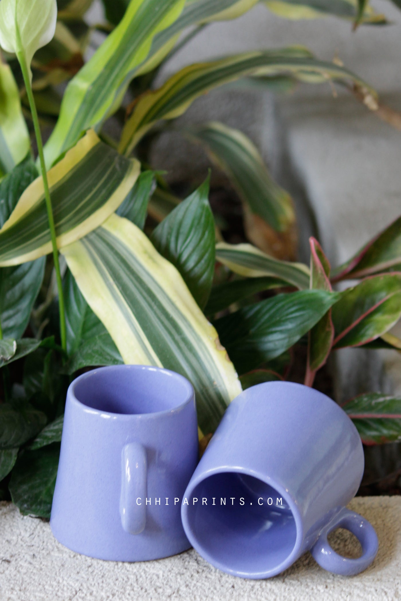 CERAMIC STONEWARE COFFEE MUG IN BLUE