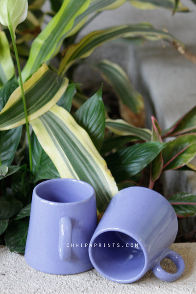 CERAMIC STONEWARE COFFEE MUG IN BLUE