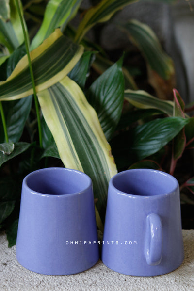 CERAMIC STONEWARE COFFEE MUG IN BLUE