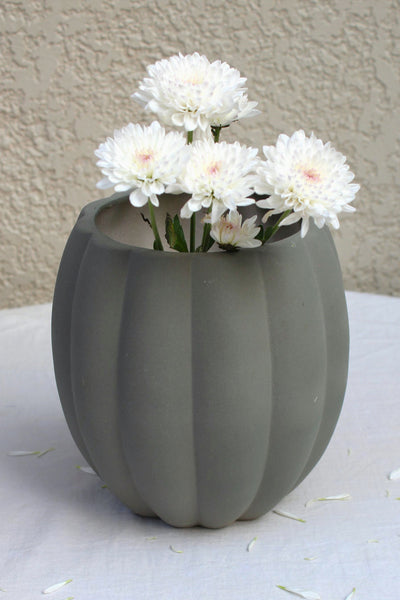 Ceramic Stoneware Flower Vases in Grey