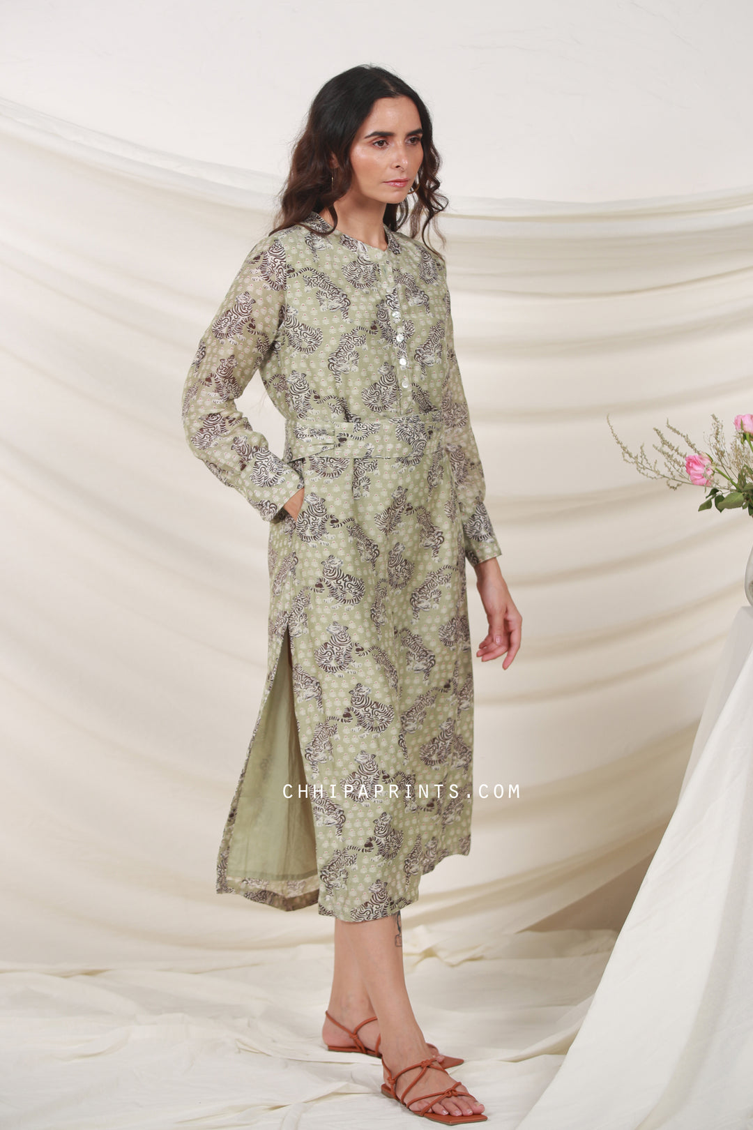 knee length dresses for ladies Tunic Midi Dress – Pokahonta's Designs main image 0