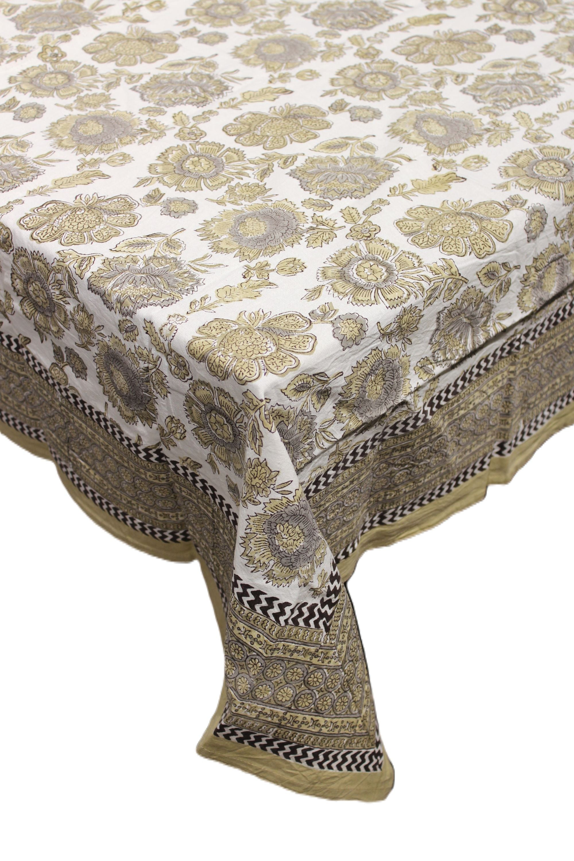 RECTANGLE TABLE COVER JAAL PRINT IN SHADES OF GREY – ChhipaPrints