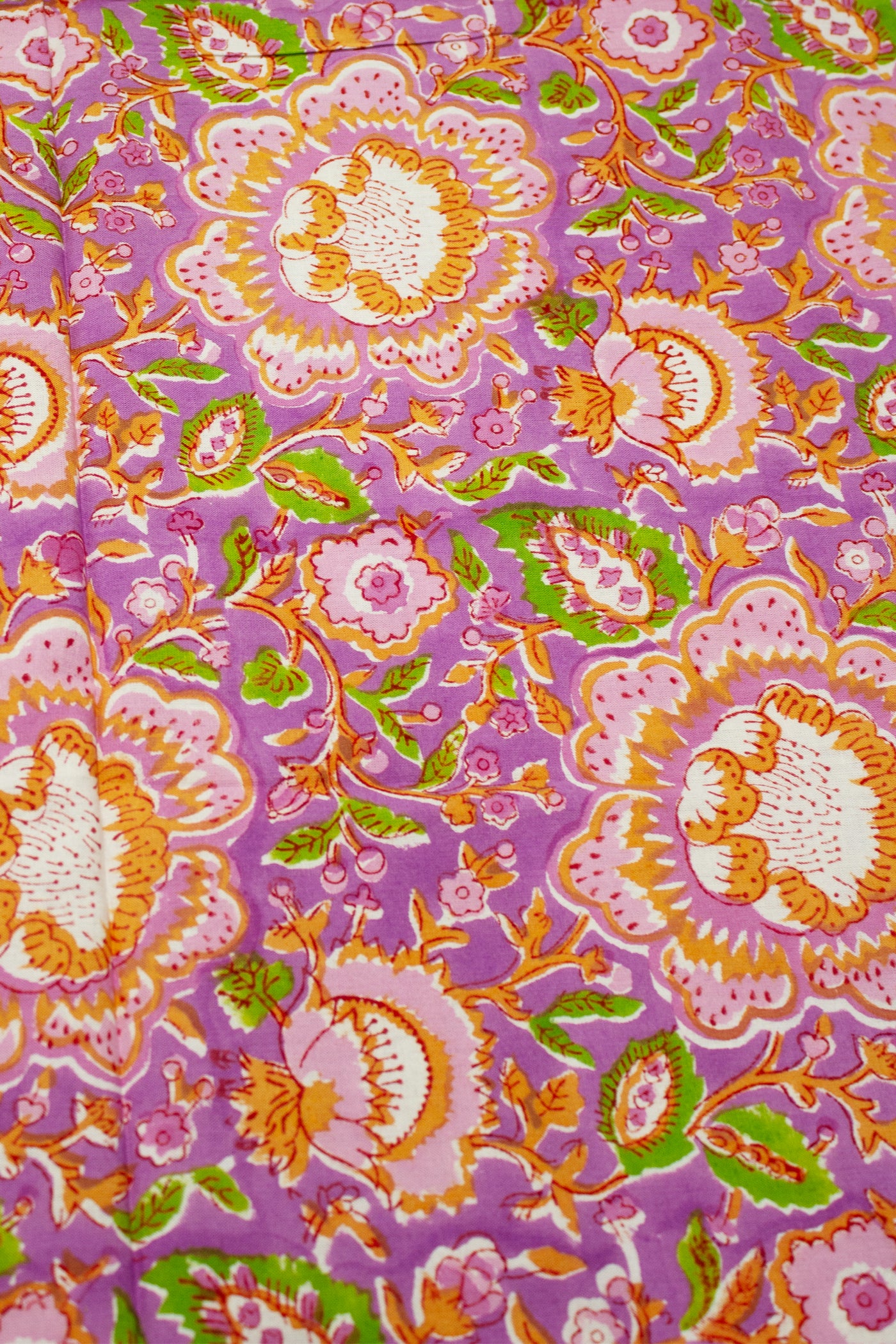 Square Table Cover Block Print in Shades of Purple