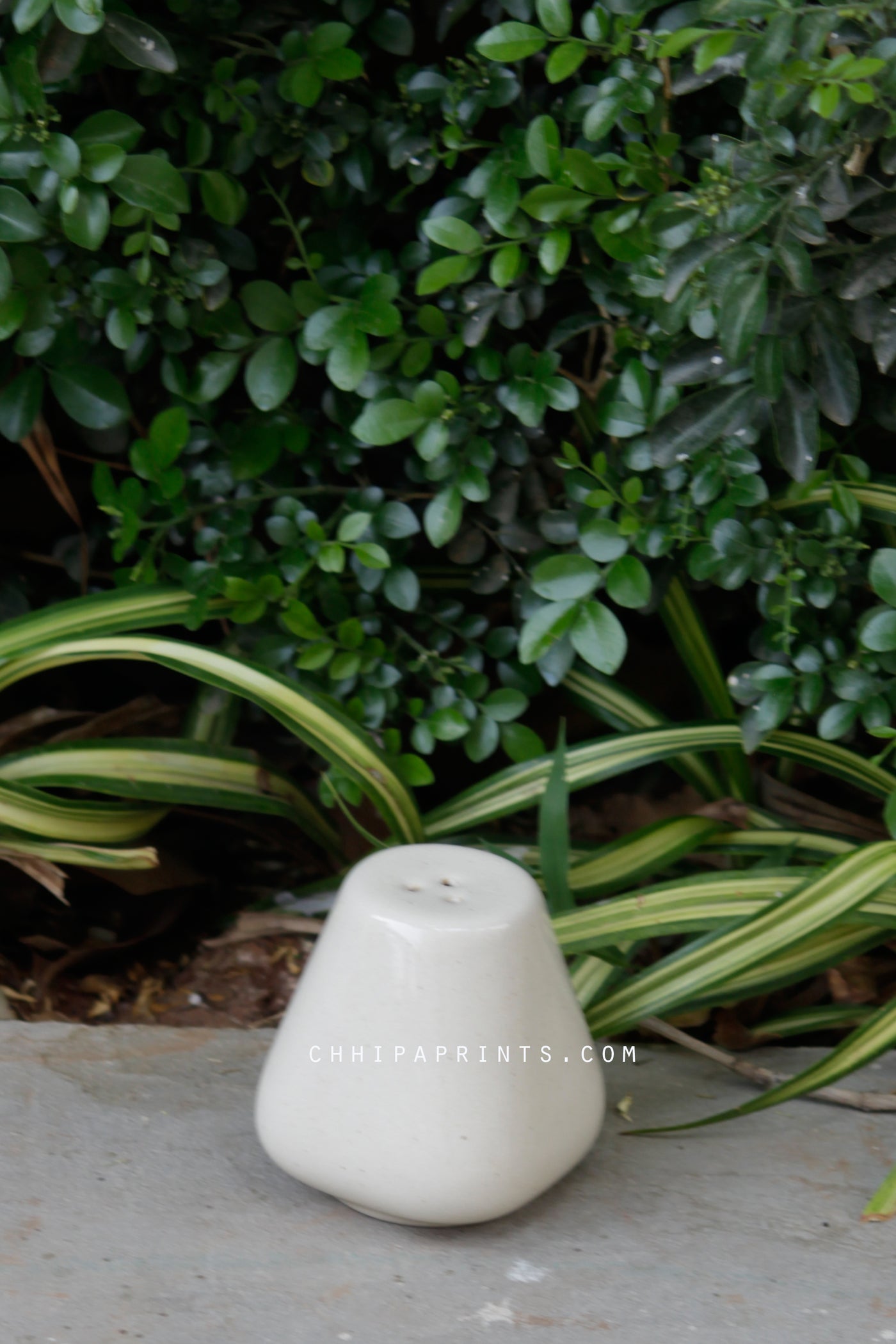 CERAMIC STONEWARE SALT & PEPPER IN MILKY WHITE