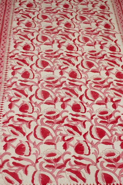 Rectangle Table Cover Paisely Print in Blossom Pink
