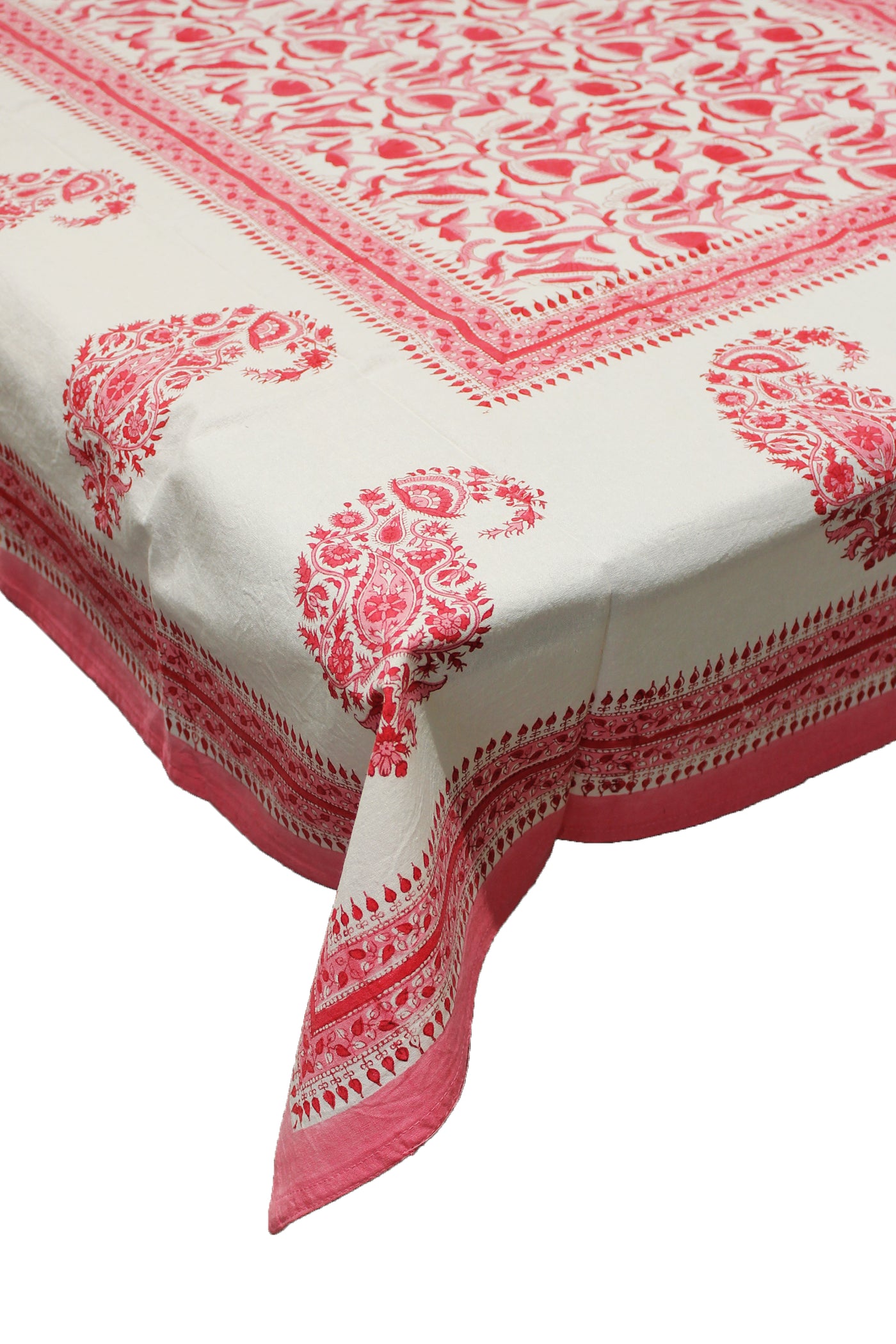 Rectangle Table Cover Paisely Print in Blossom Pink
