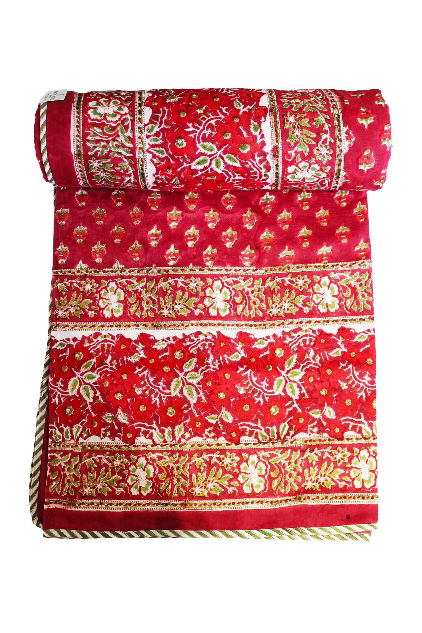 Cotton Gud Buti Hand Block Print Dohar in Red