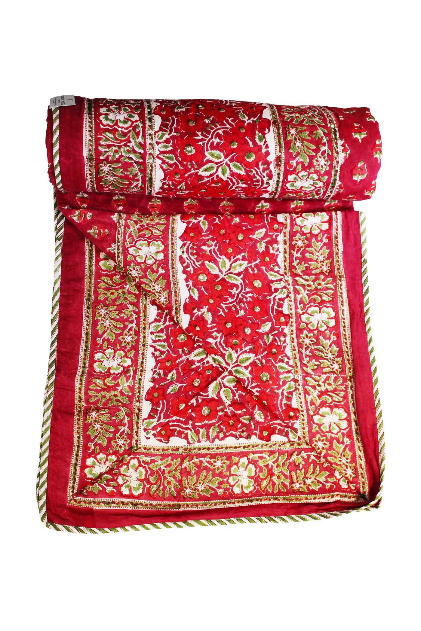 Cotton Gud Buti Hand Block Print Dohar in Red