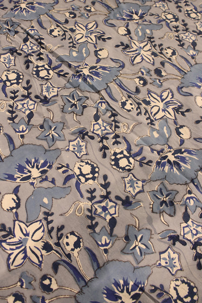 Round Table Cover Jaal Print in Shades of Blue