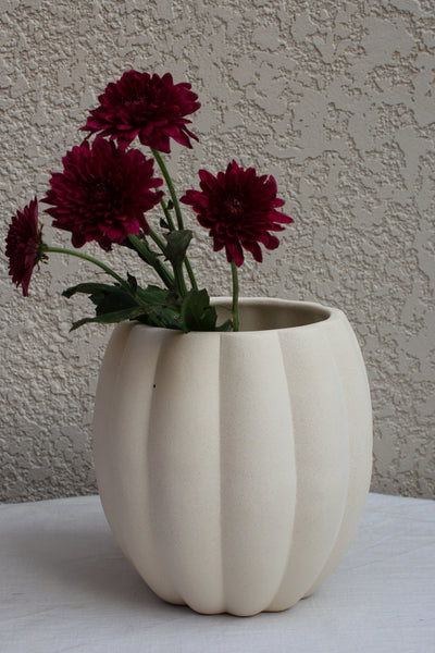 Ceramic Stoneware Flower Vases in White