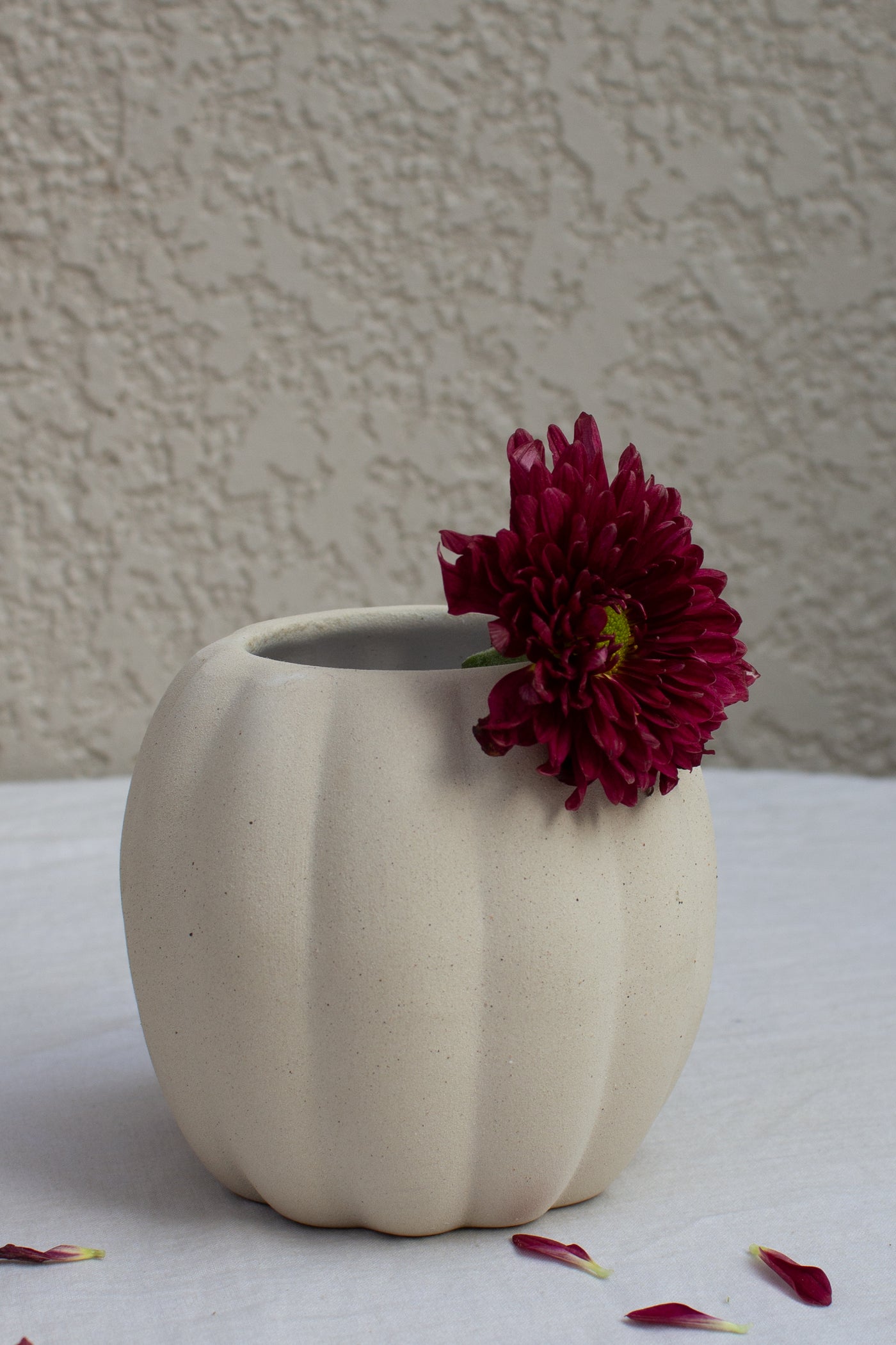 Ceramic Stoneware Flower Vases in White