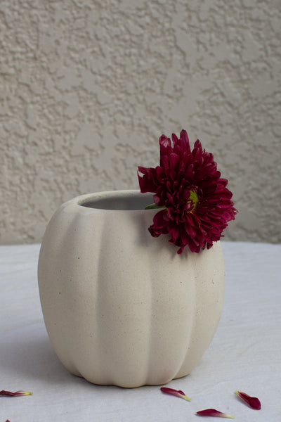 Ceramic Stoneware Flower Vases in White