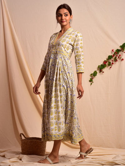 Cotton Twin Buti Dress 3125