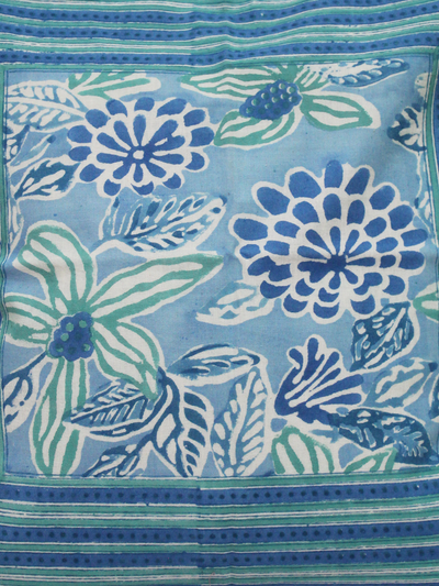 Blue Handcrafted Cotton Cushion Cover