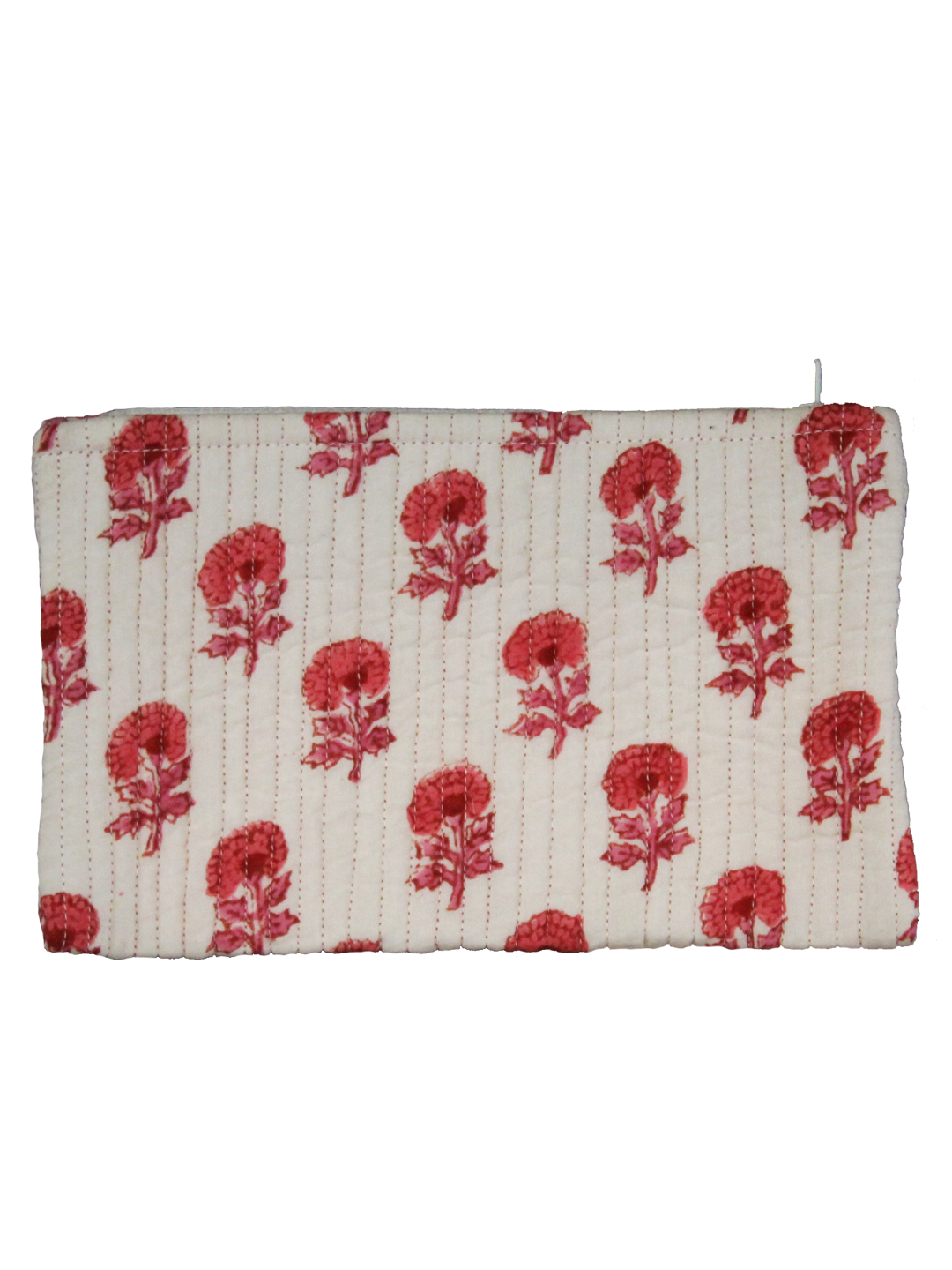 pink Hand Block Printed Cotton Pouch