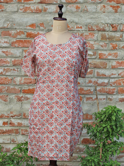 Chanderin Women Tunic Aqua Red Jaal