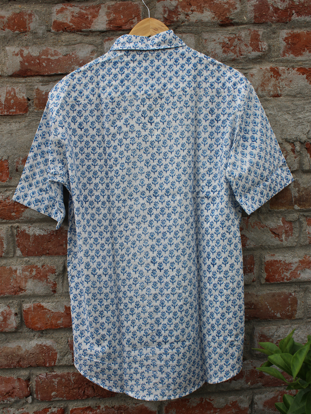 Small Butta Print Half Sleeves Men Shirt.